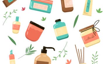 Skincare spa products set for beauty of skin and hair