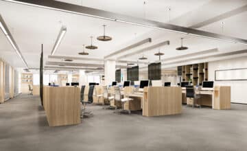 3d rendering business meeting working room office building