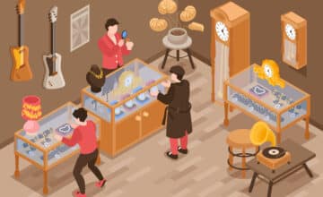 2011.i121.011 isometric pawn shop illustration