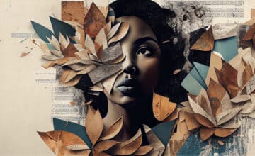one woman elegance colorful autumn nature generative ai