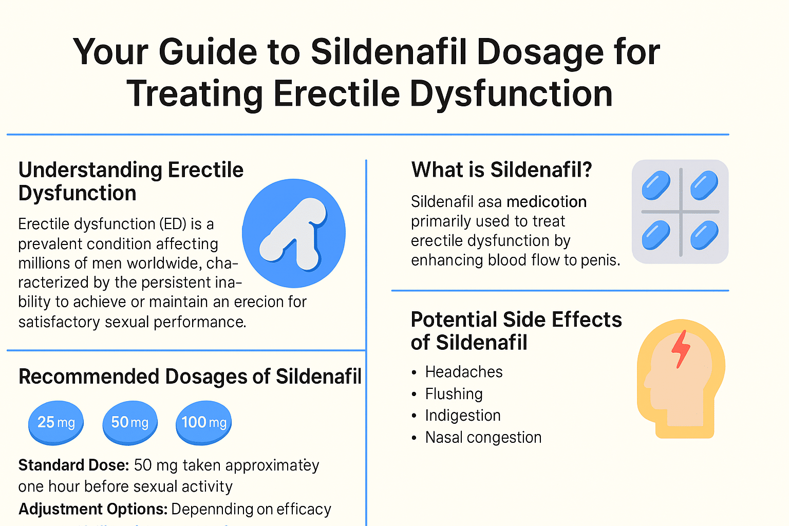 Your Guide to Sildenafil Dosage for Treating Erectile Dysfunction