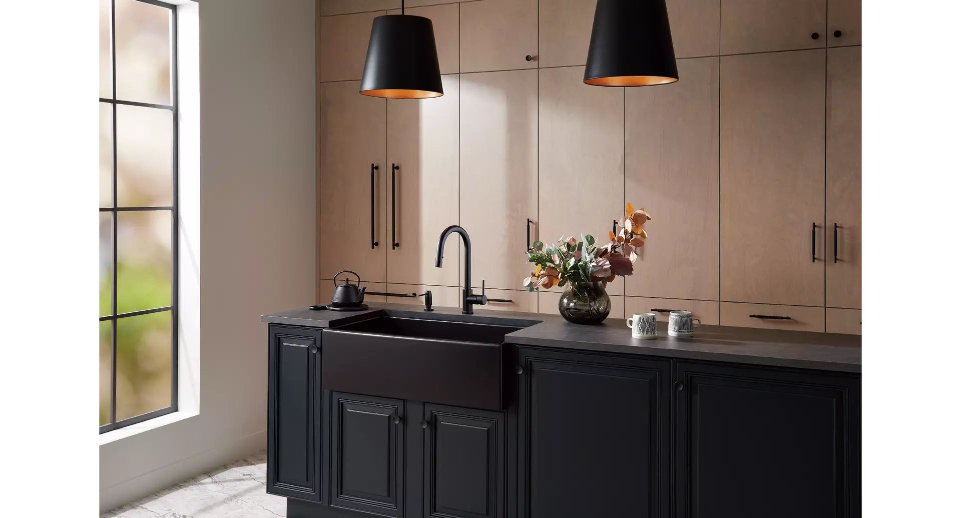matte black kitchen hero